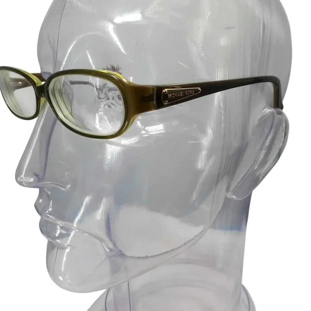 Michael Kors M2660 Green Plastic Eyeglass Frames 52-18-140 Olive Rectangle